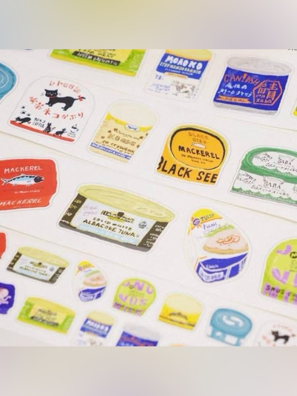Tinned Fish Themed Die-Cut Sticker Loop - 100CM/1M